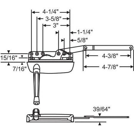 Strybuc Dyad Casement Operator White 36-371-3